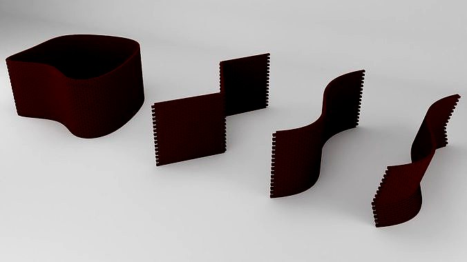 Parametric Brick Wall 3d model