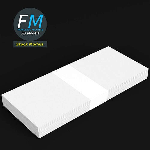 Banknotes stack mockup
