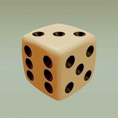 Low-Poly Six-Sided Dice