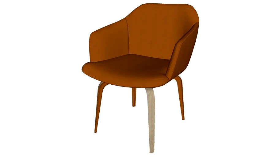 Hayes Chair Ginger Leather by Modloft