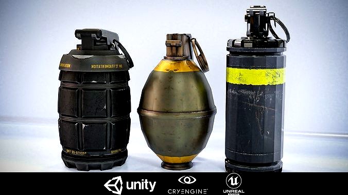 Grenades pack - 3  -3D LOWPOLY Models