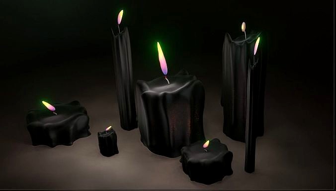 candle realistic with burning animation