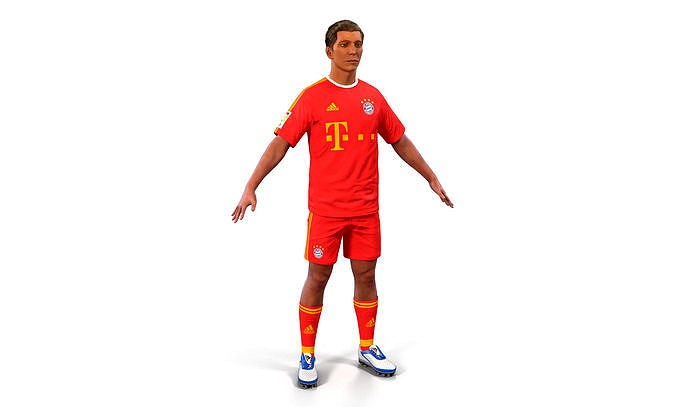 Soccer Player Bayern with Hair