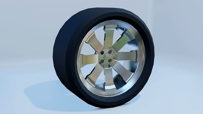 Low poly wheel -  not rigged