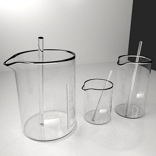 150ml  250ml and 800ml Empty Glass Beaker with Rod