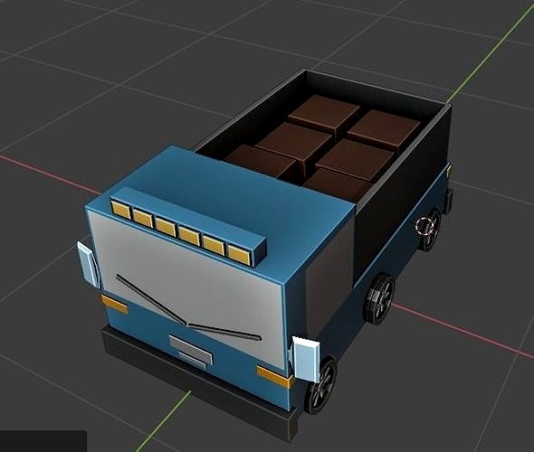 low poly truck