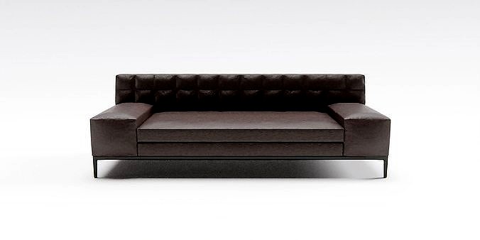 Free Leather Sofa 3D-Model