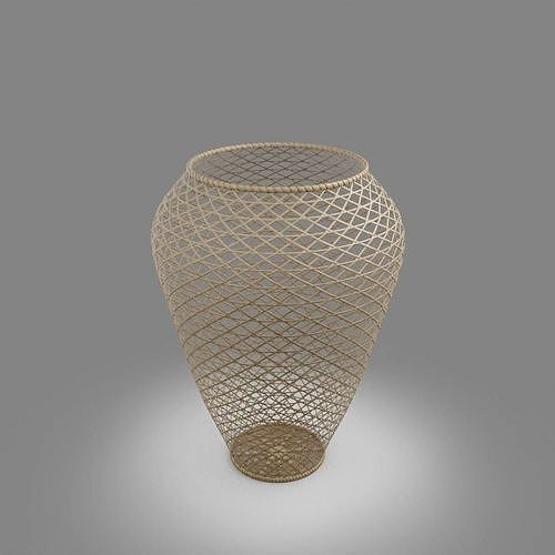 Woven Basket 8 with PBR texture