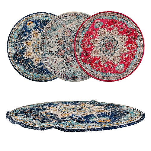 Round Rug Set 136