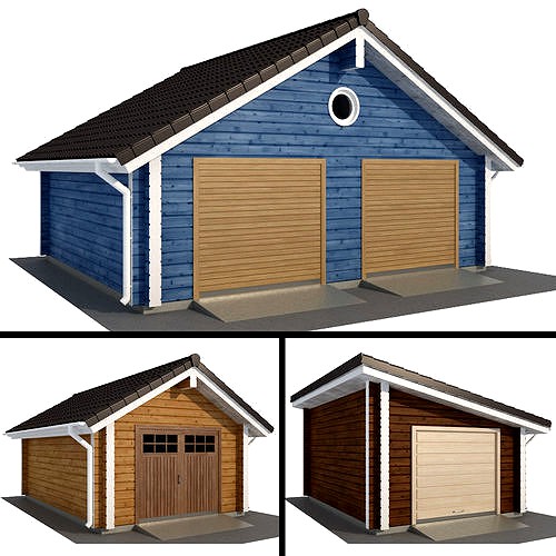 Lumber garage for one and two cars