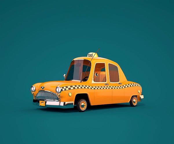 cartoon taxi