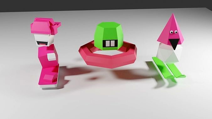 Chameleon Run and friends 3D Model