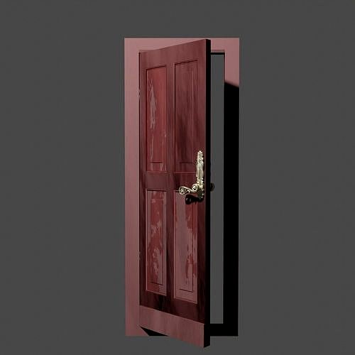 Wooden doors with golden handle