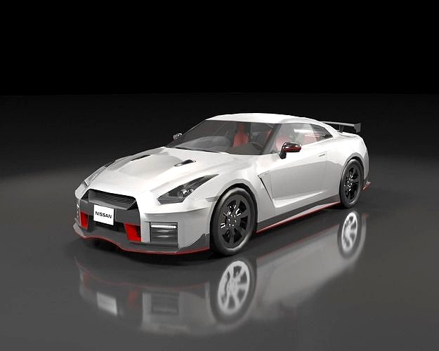 Low poly Nissan GT-R Nismo 2018