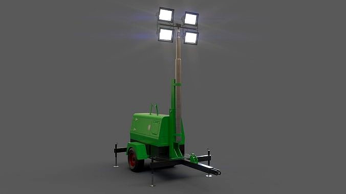 PBR Mobile Light Tower Generator B - Green