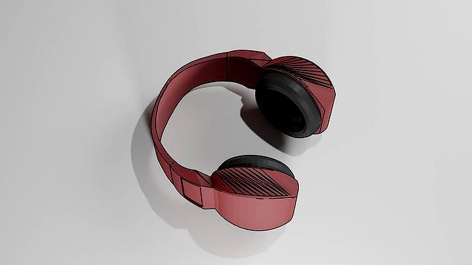Lowpoly  over-ear headphones