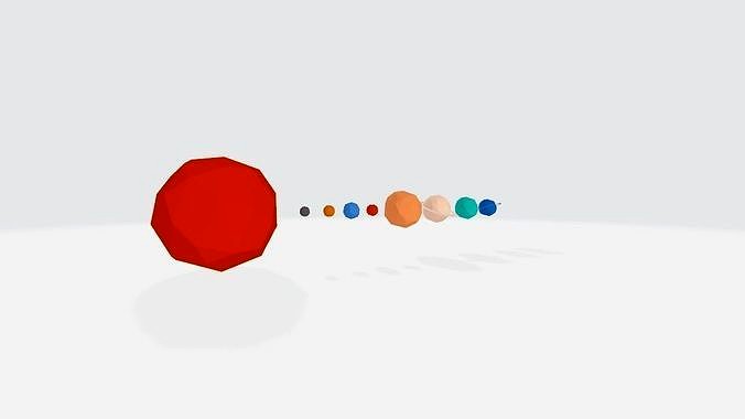 Low Poly Solar System Planets
