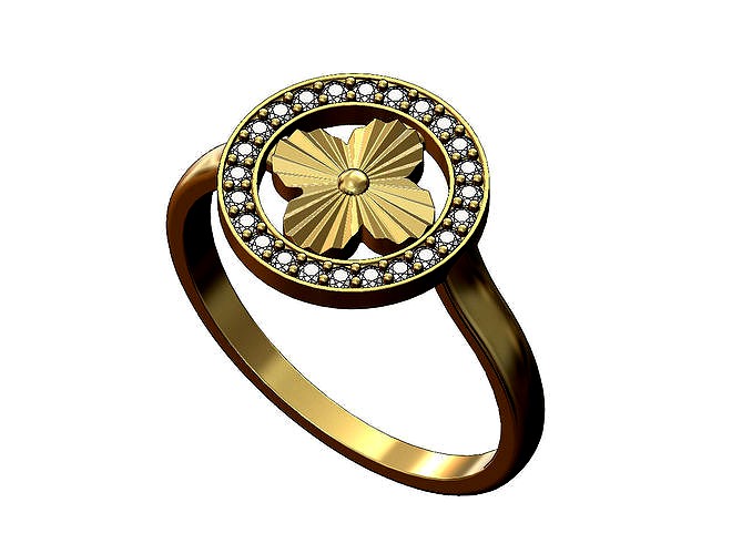 Diamond blossom ring | 3D