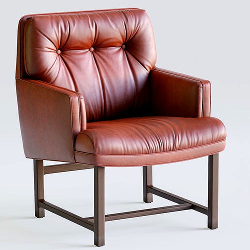 Edward Wormley - Red Leather Armchair