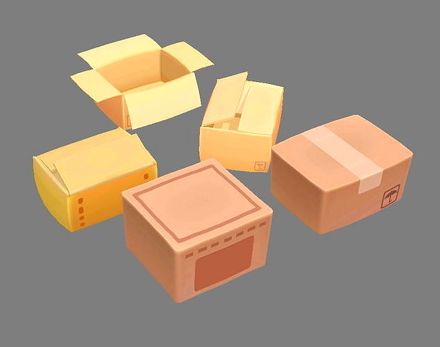 Cartoon carton parcel