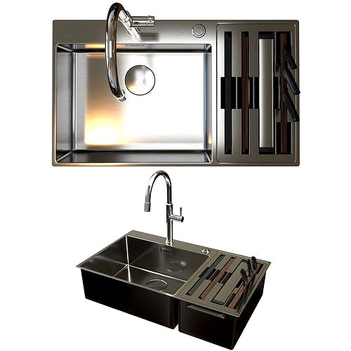 Sink Franke Box Center and Faucet Franke Pescara Up and Down