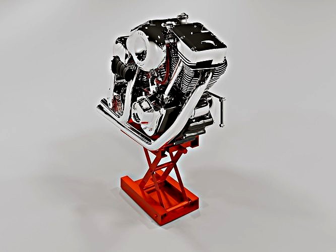 Harley Davidson V-Twin Evolution engine 3d model