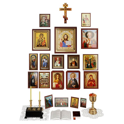 Home altar icons set