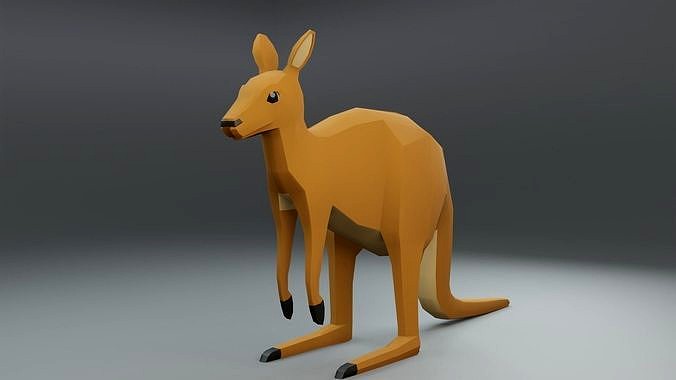 low Poly Kangaroo 3D model