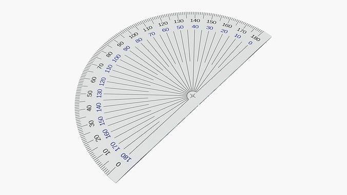 Protractor half-circle 02