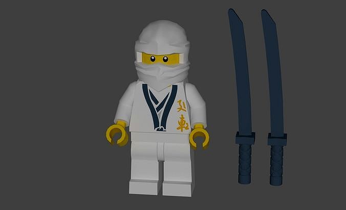 Ninjago Zane Lego character 3d model