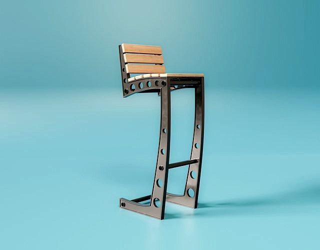 Industrial bar stool chair