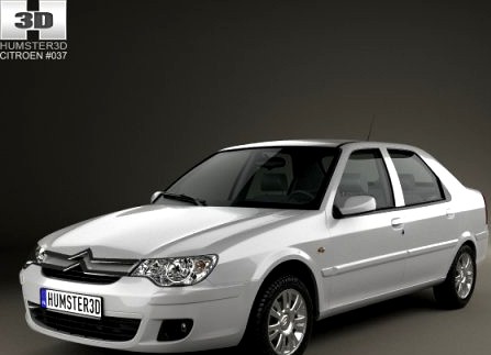 Citroen C-Elysee sedan 2008 3D Model