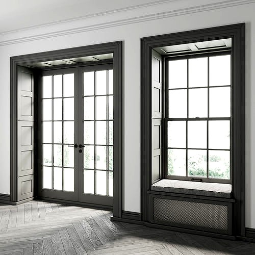 Double-Hung Window with Balcony Door