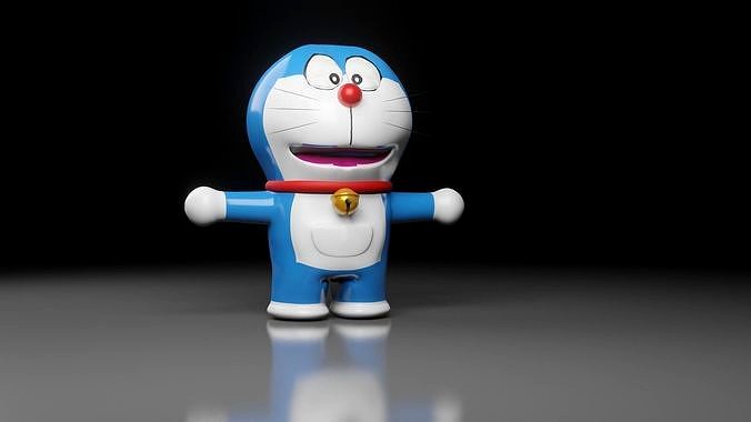 Doreamon 3d model low poly
