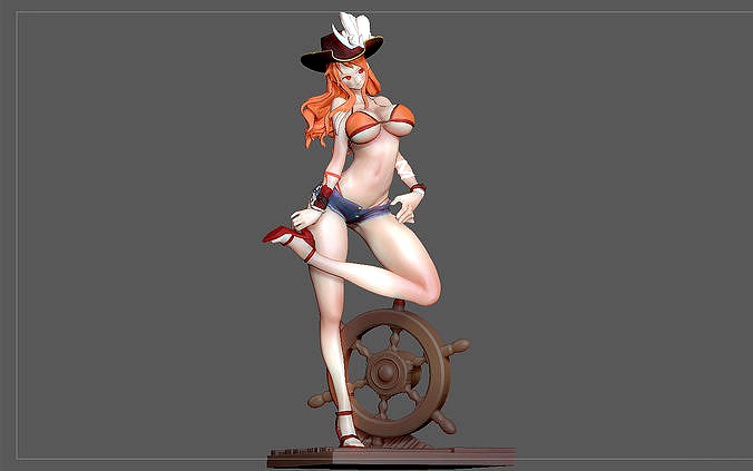 NAMI STATUE ONE PIECE ANIME GIRL CHARACTER | 3D
