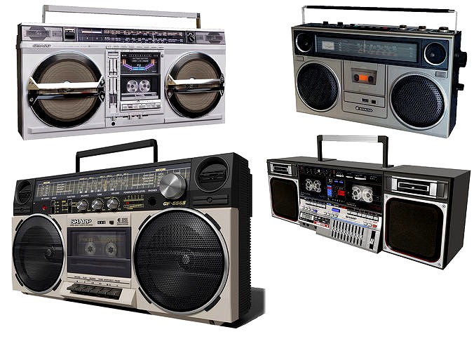 Retro Boom Box Ghetto Blaster Pack