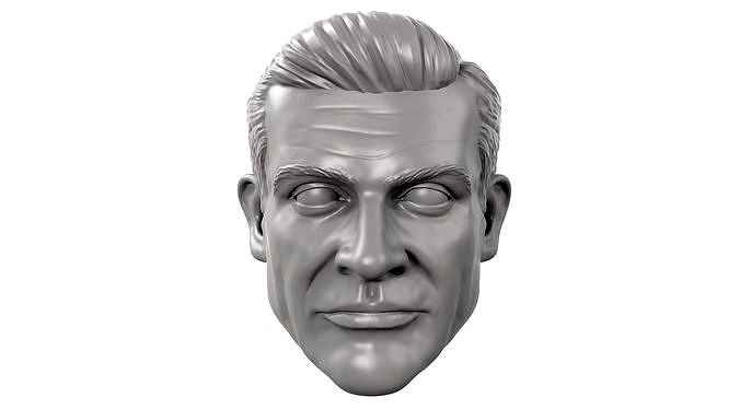 Sean Connery young Bond era action figure head | 3D