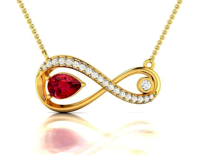 Women infinity pendant 3dm render detail | 3D