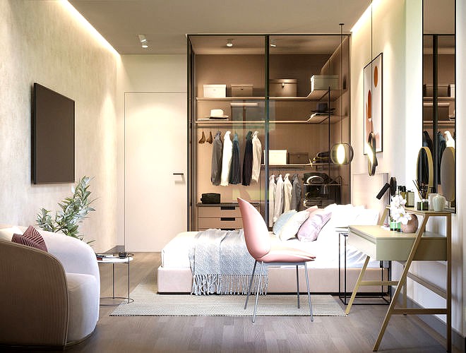 Modern bedroom -MAX -FBX -OBJ -STL