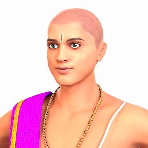 3D model Brahman Indian Character