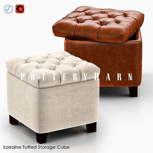 LORRAINE Tufted Storage Cube