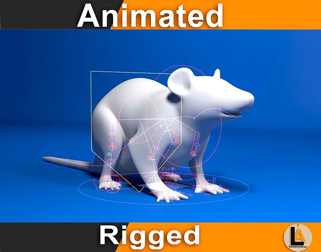 Rat Rigged Animated 3d model