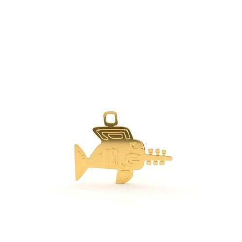 Native American pendant swordfish | 3D