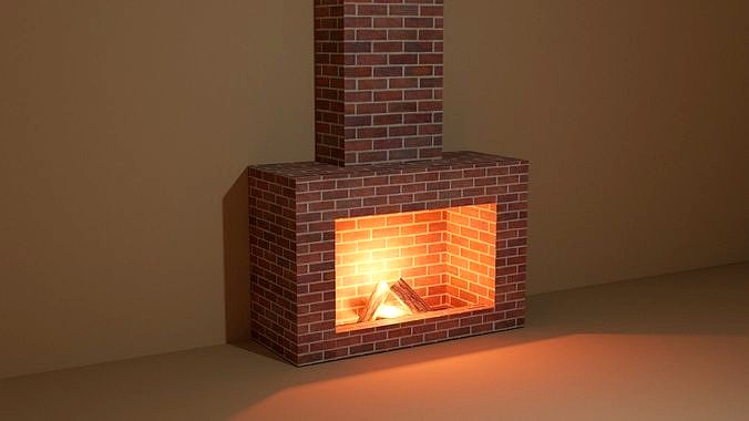 Fireplace - Low Poly