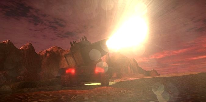 Rocket Artillery Animated and Rendered Game Ready