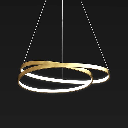Endon Scribble Ring Pendant Ceiling Light Gold Leaf