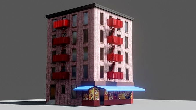Low poly Apartment Building
