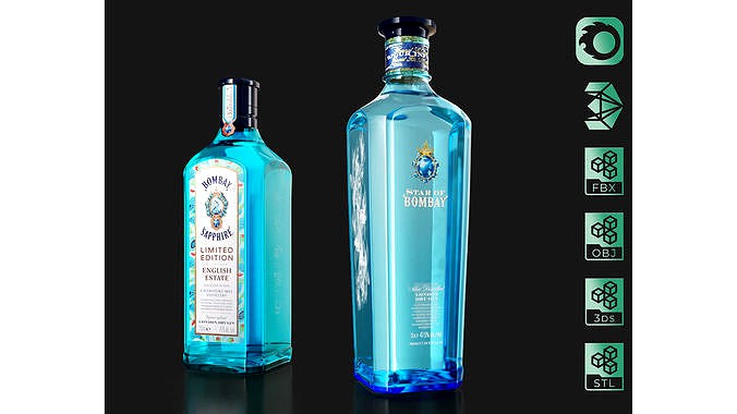 Star of Bombay  English Estate Gin bottles set 02