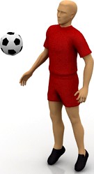 Footballer 3D Model