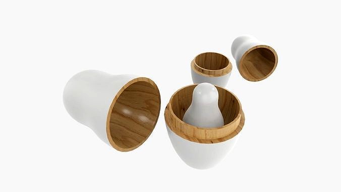 Nesting doll set Matryoshka open mockup